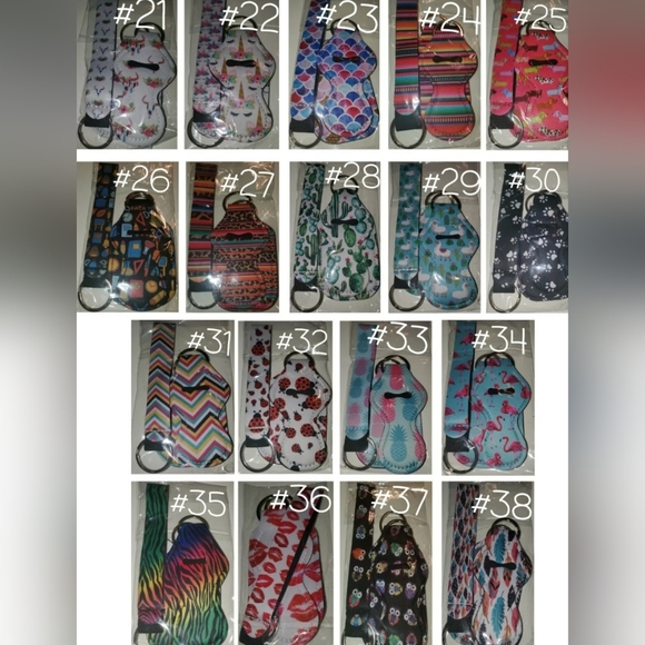 Lot Of 66 SETS!! Keychain Wristlet, Chapstick and Sanitizer Holder - Picture 2 of 4